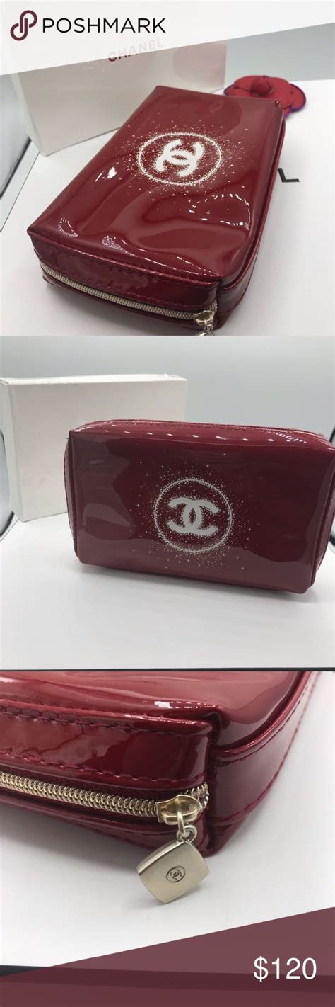 chanel makeup bag red|chanel makeup storage.